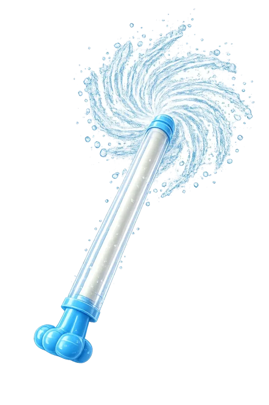 The Bloupy, pistolet à eau multi-jets effet feu d'artifice, coloris bleu, Bloupy