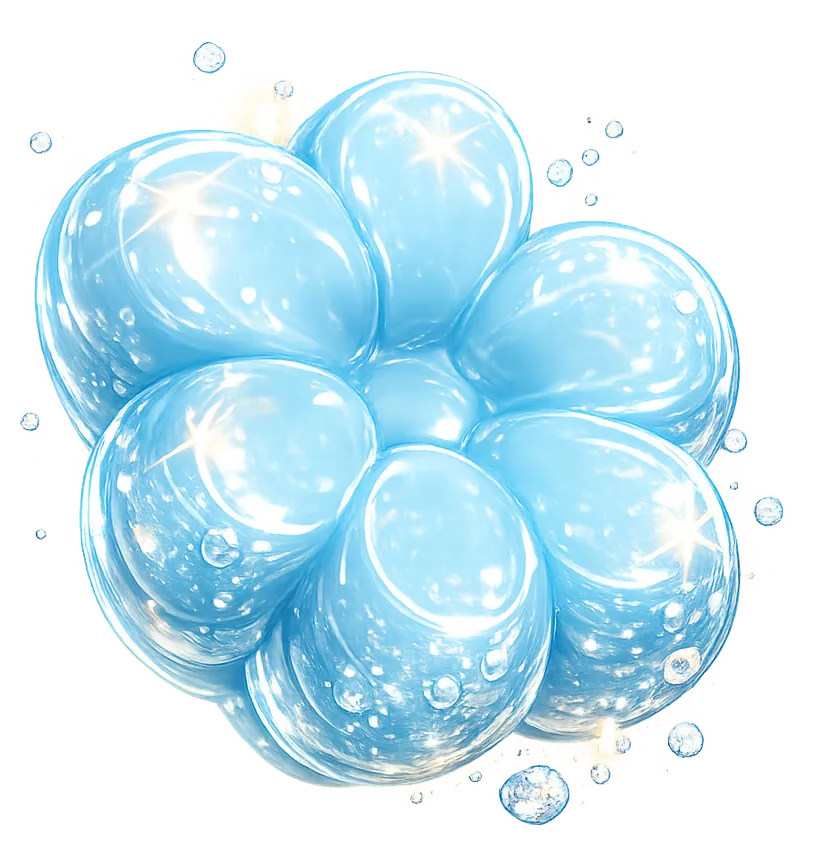 The Bloupy, buse multi-jets en fleur, coloris bleu