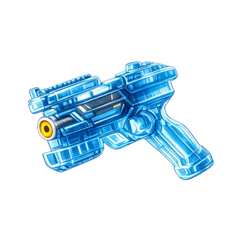 Le Titan, pistolet à eau bleu, détail buse